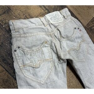 Replay & Sons Kids Jeans Pants Size 28 Kids Stretch Used White Wash Denim Linen